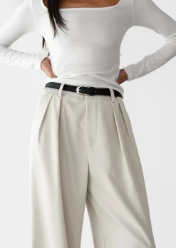 Pantalons^Outfitbook Pantalon pinces wideleg BEIGE