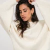 Pulls L Cardigans^Outfitbook Pull à col montant et manches ballon BEIGE