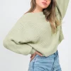 Pulls L Cardigans^Outfitbook Pull à col rond et manches ballon VERT