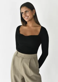 Pulls L Cardigans^Outfitbook Pull à encolure cœur NOIR