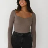 Pulls L Cardigans^Outfitbook Pull à encolure cœur TAUPE