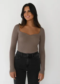 Pulls L Cardigans^Outfitbook Pull à encolure cœur TAUPE