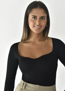 Pulls L Cardigans^Outfitbook Pull à encolure cœur NOIR