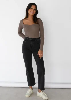 Pulls L Cardigans^Outfitbook Pull à encolure cœur TAUPE