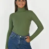 Pulls L Cardigans^Outfitbook Pull col roulé VERT