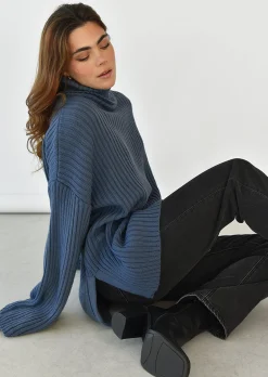 Pulls L Cardigans^Outfitbook Pull col roulé BLEU