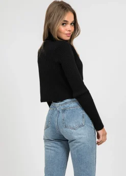 Pulls L Cardigans^Outfitbook Pull col roulé côtelé NOIR