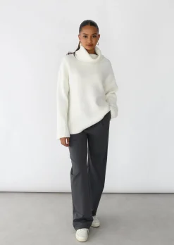 Pulls L Cardigans^Outfitbook Pull col roulé en maille BLANC