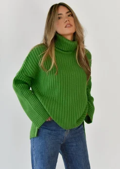 Pulls L Cardigans^Outfitbook Pull col roulé VERT