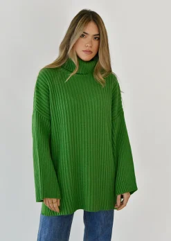 Pulls L Cardigans^Outfitbook Pull col roulé VERT