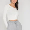 Pulls L Cardigans^Outfitbook Pull côtelé avec col à revers BLANC