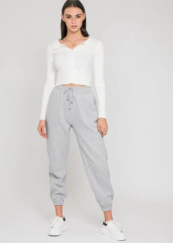 Pulls L Cardigans^Outfitbook Pull côtelé avec col à revers BLANC