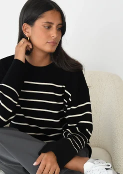 Pulls L Cardigans^Outfitbook Pull en maille à rayures NOIR