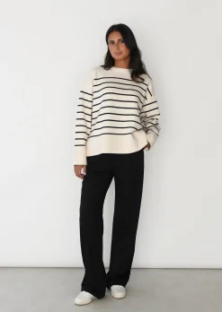 Pulls L Cardigans^Outfitbook Pull en maille à rayures ECRU