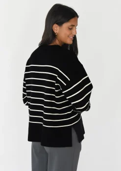 Pulls L Cardigans^Outfitbook Pull en maille à rayures NOIR