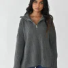 Pulls L Cardigans^Outfitbook Pull en maille à zip GRIS