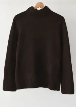 Pulls L Cardigans^Outfitbook Pull en maille col montant MARRON