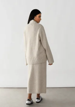 Pulls L Cardigans^Outfitbook Pull en maille col montant BEIGE