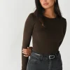 Pulls L Cardigans | Hauts^Outfitbook Pull en maille col rond MARRON