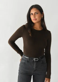 Pulls L Cardigans | Hauts^Outfitbook Pull en maille col rond MARRON