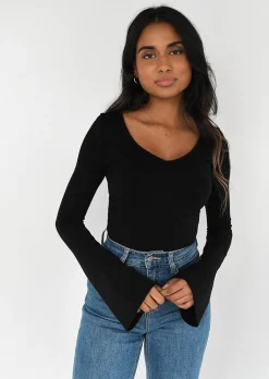 Pulls L Cardigans^Outfitbook Pull en maille fine col V NOIR