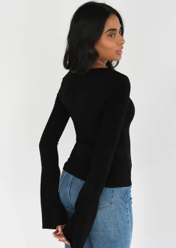 Pulls L Cardigans^Outfitbook Pull en maille fine col V NOIR