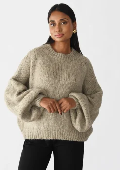Pulls L Cardigans^Outfitbook Pull en maille laine TAUPE