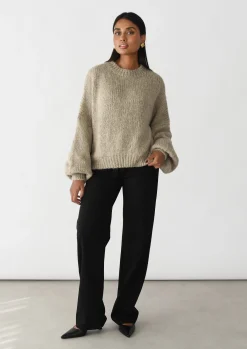 Pulls L Cardigans^Outfitbook Pull en maille laine TAUPE