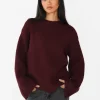 Pulls L Cardigans^Outfitbook Pull en maille oversize bordeaux