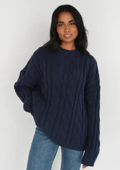 Pulls L Cardigans^Outfitbook Pull en maille torsadée Bleu