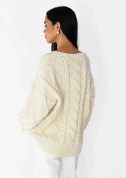 Pulls L Cardigans^Outfitbook Pull en maille torsadée BEIGE