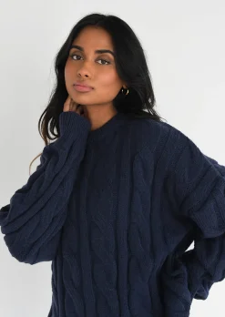 Pulls L Cardigans^Outfitbook Pull en maille torsadée Bleu