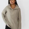 Pulls L Cardigans^Outfitbook Pull en maille zippé TAUPE