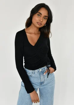 Pulls L Cardigans^Outfitbook Pull froncé NOIR
