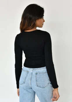 Pulls L Cardigans^Outfitbook Pull froncé NOIR