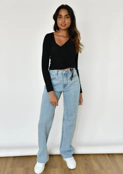 Pulls L Cardigans^Outfitbook Pull froncé NOIR