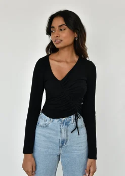 Pulls L Cardigans^Outfitbook Pull froncé NOIR