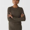 Pulls L Cardigans^Outfitbook Pull maille côtelée col rond MARRON