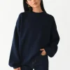 Pulls L Cardigans^Outfitbook Pull maille oversize col rond BLEU