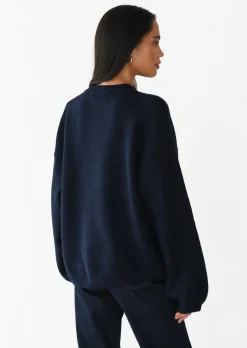 Pulls L Cardigans^Outfitbook Pull maille oversize col rond BLEU
