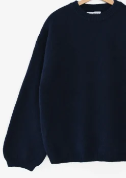 Pulls L Cardigans^Outfitbook Pull maille oversize col rond BLEU