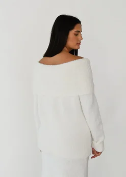 Pulls L Cardigans^Outfitbook Pull maille épaules dénudées BLANC
