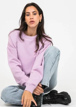 Pulls L Cardigans^Outfitbook Pull oversize col rond en maille LAVANDE
