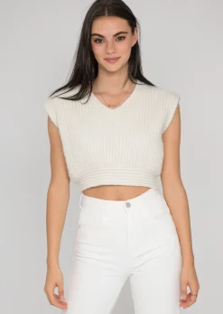 Pulls L Cardigans^Outfitbook Pull sans manche en maille côtélée