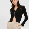 Pulls L Cardigans^Outfitbook Pull zippé avec col à revers noir