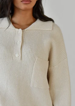 Pulls L Cardigans^Outfitbook Pull-over maille col polo BEIGE