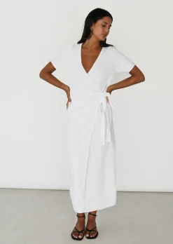 Robes^Outfitbook Robe cache coeur en coton BLANC