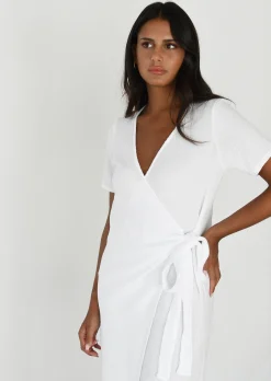 Robes^Outfitbook Robe cache coeur en coton BLANC