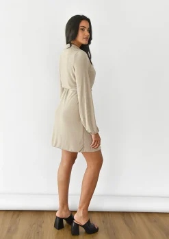 Robes^Outfitbook Robe cache-coeur fluide BEIGE
