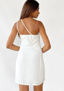 Robes^Outfitbook Robe courte asymétrique BLANC